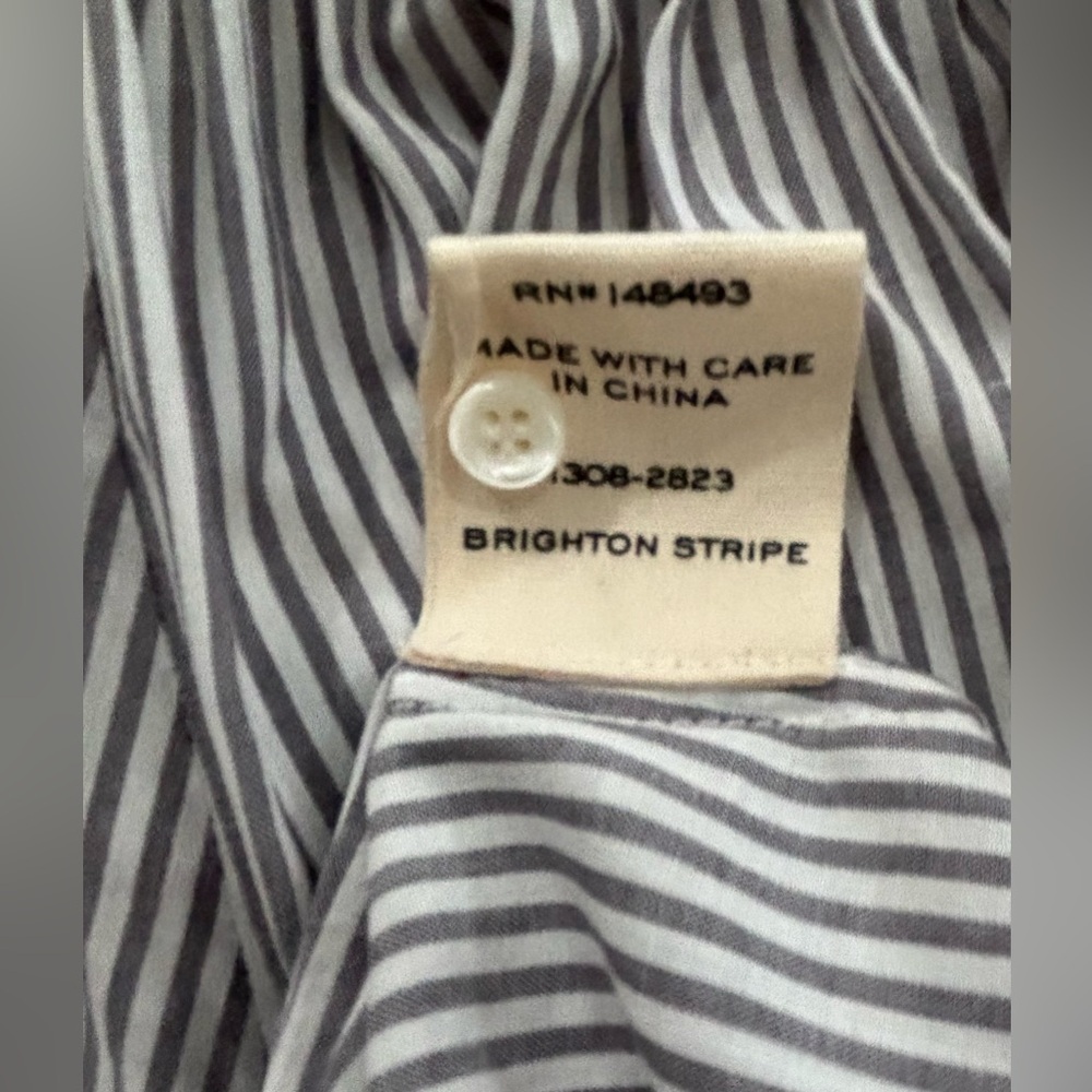 DÔEN Juno Belted Striped Brighton Midi Dress, Puff Sleeve, Cottagecore, Belt, XS - Picture 15 of 15